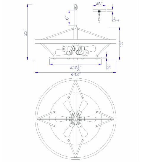 Bristol-Wood-Farmhouse-Bronze-Chandelier-White-Stone-Decor-3