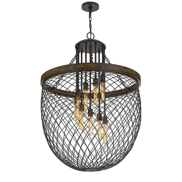 Dover-Wood-Geometric-Bronze-9-Light-Chandelier-White-Stone-Decor-2
