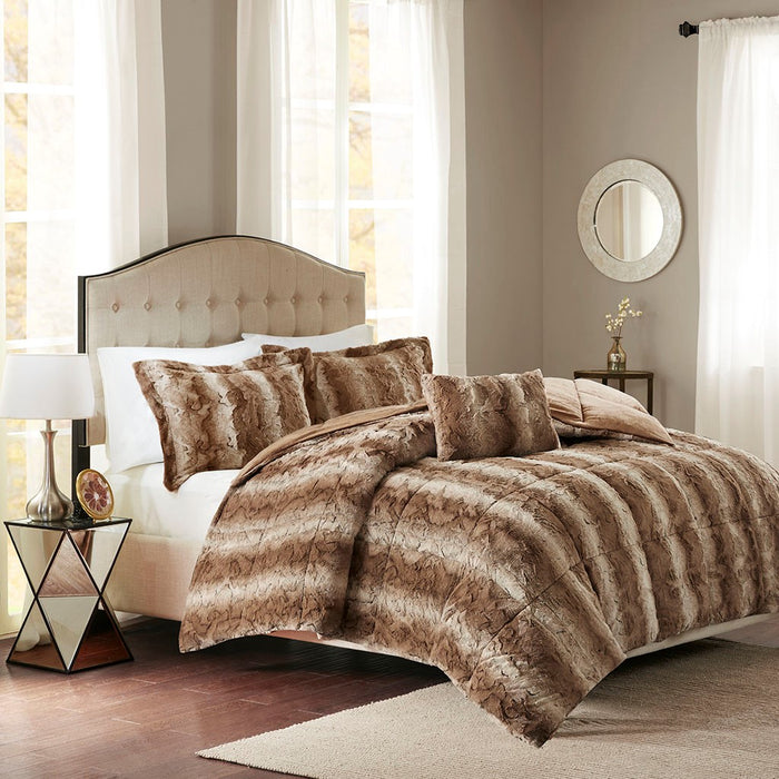 Ella-Tan-Sand-Faux-Fur-Luxury-Comforter-Set-White-Stone-Decor-1
