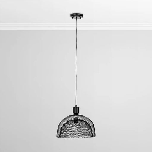Industrial-Maxwell-Black-Modern-13.75-inch-Pendant-White-Stone-Decor-5