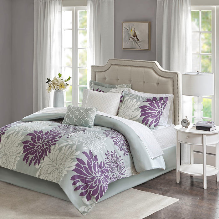 Lisa-Mae-White-Purple-Floral-Comforter-Set-White-Stone-Decor