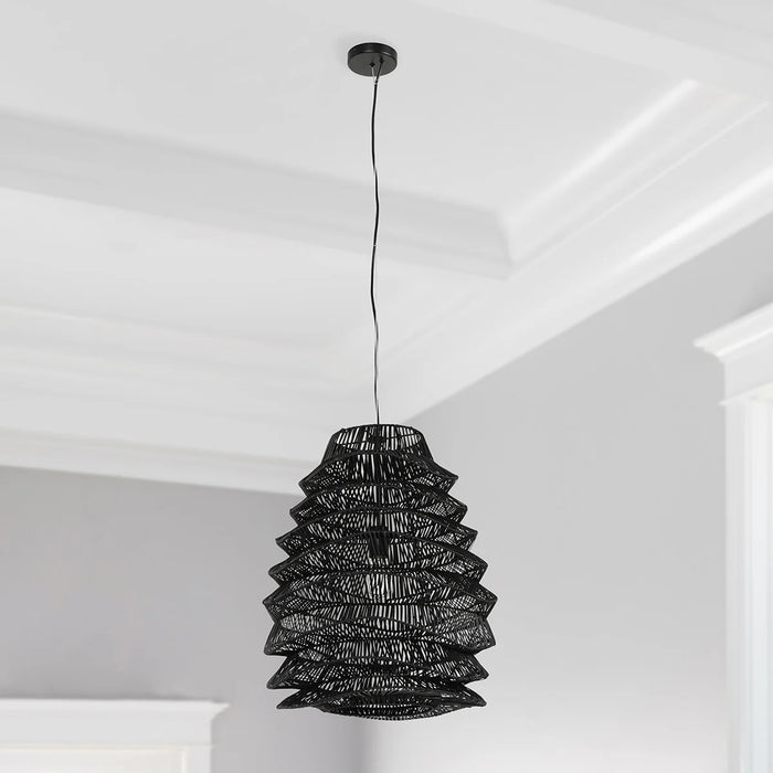 Newcastle-Black-Farmhouse-Modern-19-Pendant-White-Stone-Decor-2