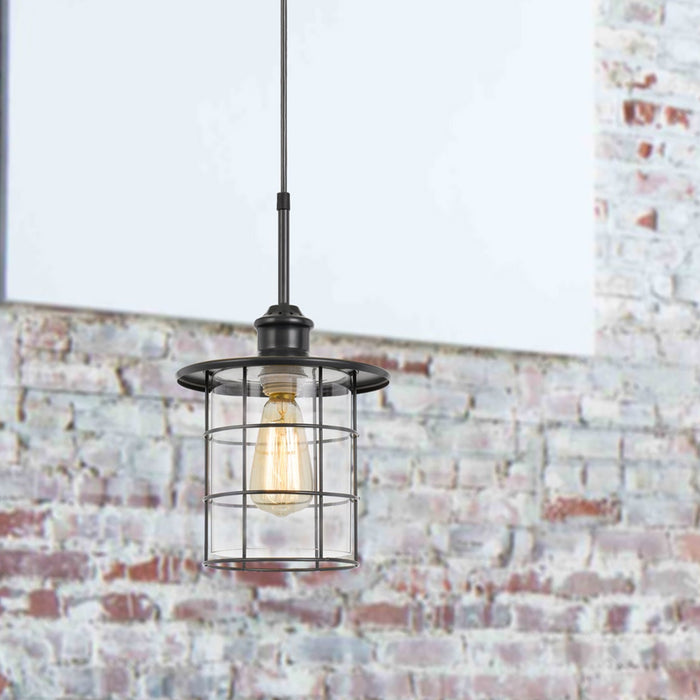 Perry-Rustic-Farmhouse-Industrial-1-Light-Pendant-White-Stone-Decor-1
