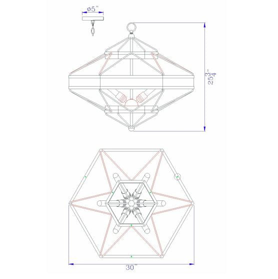 Plainview-Wood-Farmhouse-6-Light-Chandelier-White-Stone-Decor-2