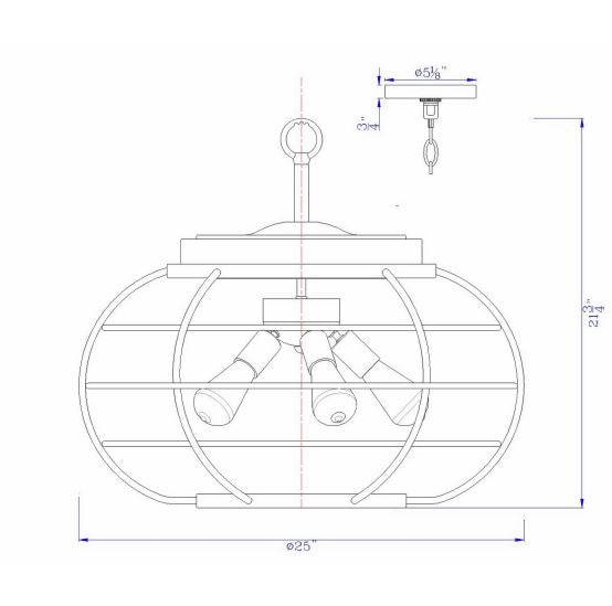 Williamson-Brushed-Nickel-5-Light-Chandelier-White-Stone-Decor-3